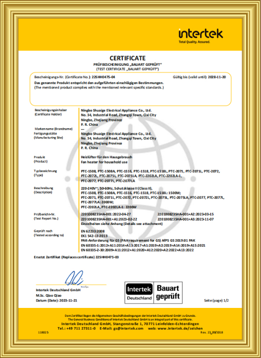 Certificazione GS